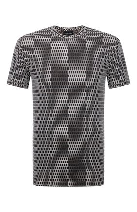 Мужская футболка из вискозы GIORGIO ARMANI темно-синего цвета по цене 29150 руб., арт. 6KSM66/SJNKZ | Фото 1 Мужская футболка из вискозы GIORGIO ARMANI темно-синего цвета, арт. 6KSM66/SJNKZ | Фото 1
