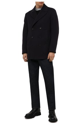 Мужской шерстяное пальто Z ZEGNA темно-синего цвета по цене 118500 руб., арт. 297735/4DG6G0 | Фото 2 Мужской шерстяное пальто Z ZEGNA темно-синего цвета, арт. 297735/4DG6G0 | Фото 2