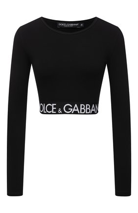 Женский хлопковый топ DOLCE & GABBANA черного цвета по цене 28000 руб., арт. F8N51T/FUEEY | Фото 1 Женский хлопковый топ DOLCE & GABBANA черного цвета, арт. F8N51T/FUEEY | Фото 1