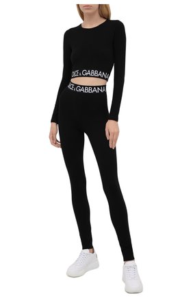 Женский хлопковый топ DOLCE & GABBANA черного цвета по цене 28000 руб., арт. F8N51T/FUEEY | Фото 2 Женский хлопковый топ DOLCE & GABBANA черного цвета, арт. F8N51T/FUEEY | Фото 2