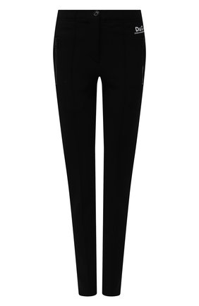 Женские брюки DOLCE & GABBANA черного цвета, арт. FTB7KT/GD095 | Фото 1 (Материал внешний: Вискоза; Длина (брюки, джинсы): Стандартные; Стили: Спорт-шик; Женское Кросс-КТ: Брюки-одежда; Силуэт Ж (брюки и джинсы): Узкие; Региональные ограничения белый список (Axapta Mercury): RU)