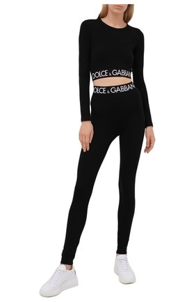 Женские леггинсы DOLCE & GABBANA черного цвета по цене 26300 руб., арт. FTB5TT/FUEEY | Фото 2 Женские леггинсы DOLCE & GABBANA черного цвета, арт. FTB5TT/FUEEY | Фото 2