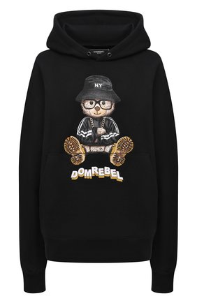 Женский хлопковое худи DOMREBEL черного цвета по цене 26400 руб., арт. NY BEAR/H00DIE/W | Фото 1 Женский хлопковое худи DOMREBEL черного цвета, арт. NY BEAR/H00DIE/W | Фото 1