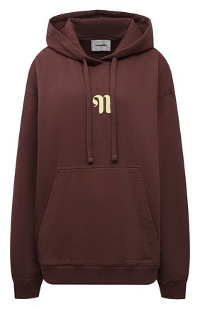 Женский хлопковое худи NANUSHKA коричневого цвета по цене 27950 руб., арт. NM21PFSW00178 | Фото 1 Женский хлопковое худи NANUSHKA коричневого цвета, арт. NM21PFSW00178 | Фото 1 (Рукава: Длинные; Материал внешний: Хлопок; Длина (для топов): Стандартные; Стили: Спорт-шик; Женское Кросс-КТ: Худи-одежда)