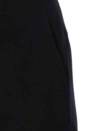 Женские брюки NANUSHKA темно-синего цвета, арт. NW21PFPA01159 | Фото 5 (Стили: Гламурный; Длина (брюки, джинсы): Стандартные; Женское Кросс-КТ: Брюки-одежда; Материал внешний: Синтетический материал; Силуэт Ж (брюки и джинсы): Расклешенные)