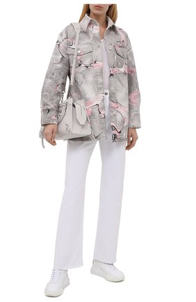 Женская джинсовая рубашка STELLA MCCARTNEY светло-серого цвета по цене 64050 руб., арт. 602921/S0H44 | Фото 2 Женская джинсовая рубашка STELLA MCCARTNEY светло-серого цвета, арт. 602921/S0H44 | Фото 2 (Длина (для топов): Удлиненные; Материал внешний: Хлопок; Рукава: Длинные; Стили: Кэжуэл; Кросс-КТ: Деним; Принт: С принтом; Женское Кросс-КТ: Рубашка-одежда)