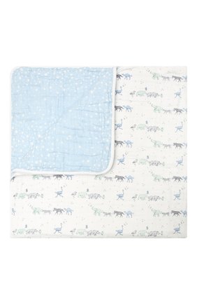 Детского хлопковое одеяло ADEN+ANAIS голубого цвета, арт. ADBC10007 | Фото 1 (Материал: Текстиль, Хлопок; Региональные ограничения белый список (Axapta Mercury): RU)