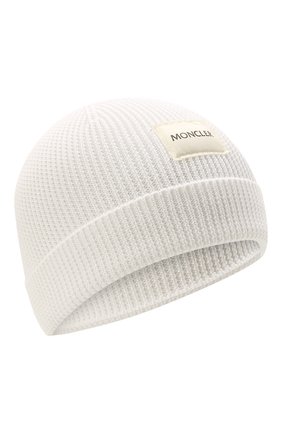 Детского хлопковая шапка MONCLER белого цвета по цене 10400 руб., арт. G2-951-9Z709-00-V9217 | Фото 1 Детского хлопковая шапка MONCLER белого цвета, арт. G2-951-9Z709-00-V9217 | Фото 1