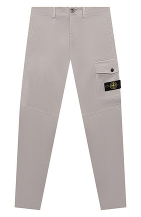 Детские хлопковые брюки STONE ISLAND серого цвета по цене 14950 руб., арт. 751630411/10-12 | Фото 1 Детские хлопковые брюки STONE ISLAND серого цвета, арт. 751630411/10-12 | Фото 1