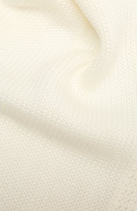 Детский шерстяной шарф CATYA белого цвета, арт. 125747 | Фото 2 (Материал: Шерсть, Текстиль)