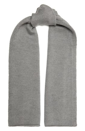 Детский шерстяной шарф CATYA серого цвета, арт. 125747 | Фото 1 (Материал: Шерсть, Текстиль)