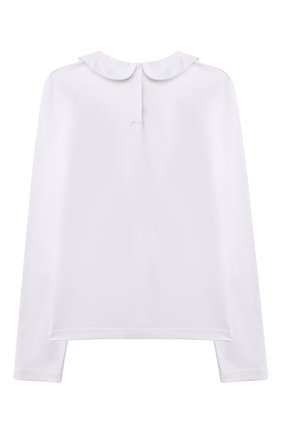 Детская хлопковый лонгслив DOLCE & GABBANA белого цвета по цене 11500 руб., арт. L5JTFM/G7AX7/2-6 | Фото 2 Детская хлопковый лонгслив DOLCE & GABBANA белого цвета, арт. L5JTFM/G7AX7/2-6 | Фото 2 (Материал внешний: Хлопок; Рукава: Длинные; Девочки Кросс-КТ: Лонгслив-одежда; Ростовка одежда: 2 года | 92 см, 3 года | 98 см, 4 года | 104 см, 5 лет | 110 см, 6 лет | 116 см)