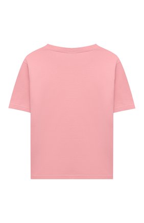 Детская хлопковая футболка DOLCE & GABBANA розового цвета по цене 11500 руб., арт. L5JTAZ/G7BDN/8-14 | Фото 2 Детская хлопковая футболка DOLCE & GABBANA розового цвета, арт. L5JTAZ/G7BDN/8-14 | Фото 2