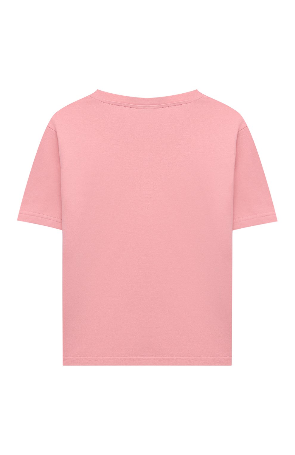 Детская хлопковая футболка DOLCE & GABBANA розового цвета, арт. L5JTAZ/G7BDN/2-6 | Фото 2 (Девочки Кросс-КТ: футболка-одежда; Рукава: Короткие; Материал внешний: Хлопок; Ростовка одежда: 2 года | 92 см, 3 года | 98 см, 4 года | 104 см, 5 лет | 110 см, 6 лет | 116 см)