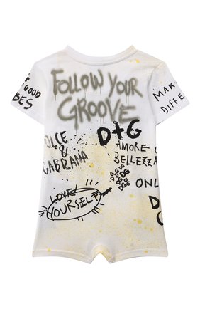 Детское хлопковый комбинезон DOLCE & GABBANA белого цвета по цене 14900 руб., арт. L1J02V/G7BJ6 | Фото 2 Детское хлопковый комбинезон DOLCE & GABBANA белого цвета, арт. L1J02V/G7BJ6 | Фото 2 (Материал внешний: Хлопок; Рукава: Короткие; Ростовка одежда: 0 - 3 мес | 50 - 60 см, 12 мес | 80 см, 18 мес | 86 см, 3 мес | 62 см, 6 мес | 68 см, 9 мес | 74 см)