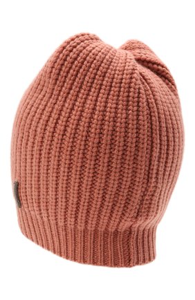 Детского кашемировая шапка BRUNELLO CUCINELLI розового цвета, арт. B52M50299A | Фото 2 (Материал: Шерсть, Кашемир, Текстиль)