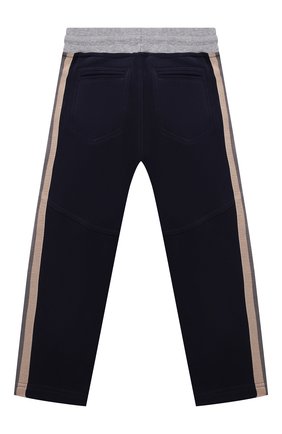Детские хлопковые брюки BRUNELLO CUCINELLI синего цвета по цене 31200 руб., арт. BM810E306A | Фото 2 Детские хлопковые брюки BRUNELLO CUCINELLI синего цвета, арт. BM810E306A | Фото 2