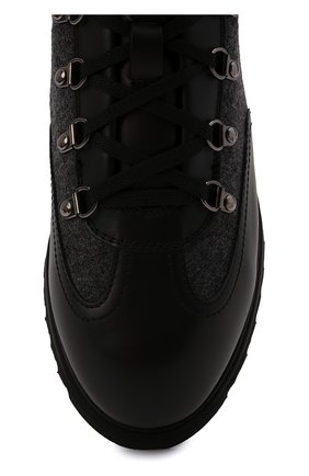Мужские комбинированные ботинки DOUCAL'S темно-серого цвета, арт. DU2881WINNPM4672N00 | Фото 5 (Материал внешний: Текстиль, Кожа; Материал утеплителя: Натуральный мех; Мужское Кросс-КТ: Ботинки-обувь, зимние ботинки; Подошва: Массивная)