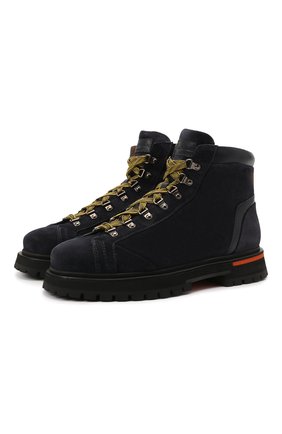 Мужские замшевые ботинки SANTONI темно-синего цвета по цене 54950 руб., арт. MBSN21591NANERAUU60 | Фото 1 Мужские замшевые ботинки SANTONI темно-синего цвета, арт. MBSN21591NANERAUU60 | Фото 1
