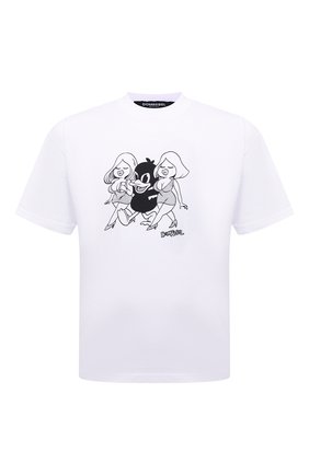 Мужская хлопковая футболка DOMREBEL белого цвета по цене 10350 руб., арт. MCHAMP/B0X T | Фото 1 Мужская хлопковая футболка DOMREBEL белого цвета, арт. MCHAMP/B0X T | Фото 1