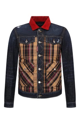 Мужская джинсовая куртка DSQUARED2 темно-синего цвета по цене 65750 руб., арт. S74AM1185/S30214 | Фото 1 Мужская джинсовая куртка DSQUARED2 темно-синего цвета, арт. S74AM1185/S30214 | Фото 1