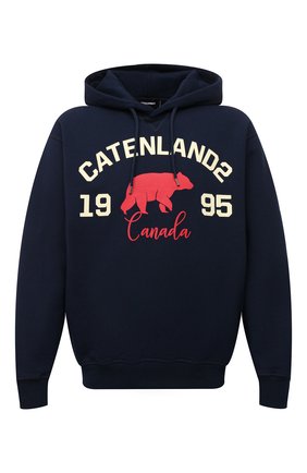 Мужской хлопковое худи DSQUARED2 темно-синего цвета по цене 36950 руб., арт. S71GU0481/S25042 | Фото 1 Мужской хлопковое худи DSQUARED2 темно-синего цвета, арт. S71GU0481/S25042 | Фото 1
