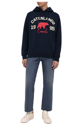 Мужской хлопковое худи DSQUARED2 темно-синего цвета по цене 36950 руб., арт. S71GU0481/S25042 | Фото 2 Мужской хлопковое худи DSQUARED2 темно-синего цвета, арт. S71GU0481/S25042 | Фото 2