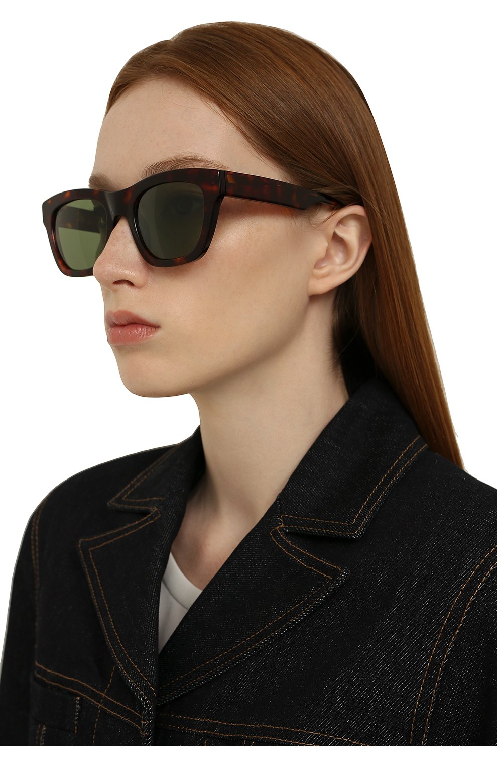 Женские солнцезащитные очки LORO PIANA темно-коричневого цвета, арт. FAL4920 | Фото 2 (Тип очков: С/з; Очки форма: Квадратные)