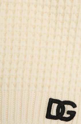 Детский шерстяной шарф DOLCE & GABBANA белого цвета, арт. LNKA77/JBVJ0 | Фото 2 (Материал: Шерсть, Текстиль)