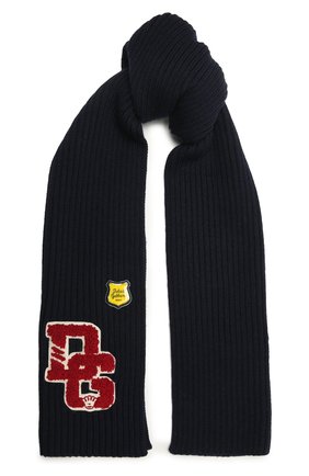 Детский шерстяной шарф DOLCE & GABBANA темно-синего цвета по цене 29400 руб., арт. LBKA65/JBVJ4 | Фото 1 Детский шерстяной шарф DOLCE & GABBANA темно-синего цвета, арт. LBKA65/JBVJ4 | Фото 1