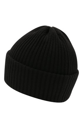 Детского шерстяная шапка CATYA черного цвета, арт. 125698 | Фото 2 (Материал: Кашемир, Шерсть, Текстиль)