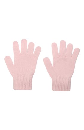 Детские шерстяные перчатки CATYA розового цвета, арт. 125545 | Фото 2 (Материал: Шерсть, Текстиль)