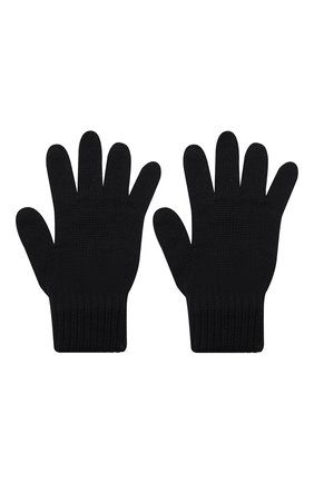 Детские шерстяные перчатки CATYA темно-синего цвета, арт. 125545 | Фото 2 (Материал: Шерсть, Текстиль)