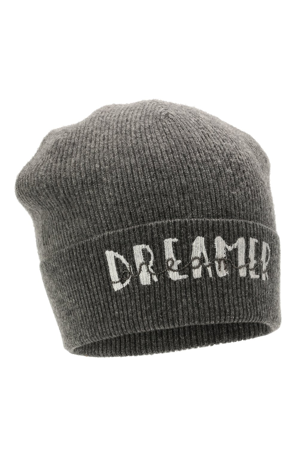 Детского кашемировая шапка BRUNELLO CUCINELLI темно-серого цвета, арт. B12M11299B | Фото 1 (Материал: Текстиль, Кашемир, Шерсть)
