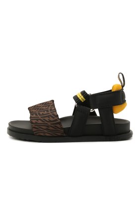 Детские сандалии FENDI коричневого цвета по цене 25550 руб., арт. JMR386/AGC1/27-31 | Фото 2 Детские сандалии FENDI коричневого цвета, арт. JMR386/AGC1/27-31 | Фото 2