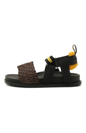 Детские сандалии FENDI коричневого цвета по цене 28000 руб., арт. JMR386/AGC1/32-39 | Фото 2 Детские сандалии FENDI коричневого цвета, арт. JMR386/AGC1/32-39 | Фото 2