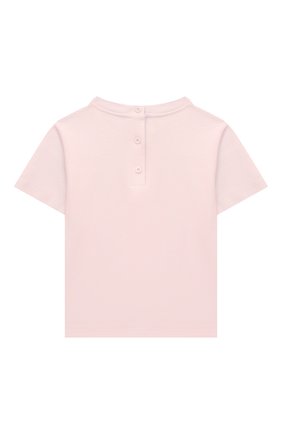 Детский хлопковая футболка FENDI розового цвета, арт. BUI027/ST8 | Фото 2 (Рукава: Короткие; Материал внешний: Хлопок; Кросс-КТ НВ: Футболка; Ростовка одежда: 18 мес | 86 см, 24 мес | 92 см)