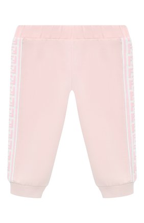 Детские хлопковые брюки FENDI розового цвета по цене 13300 руб., арт. BUF029/8RA/3M-9M | Фото 1 Детские хлопковые брюки FENDI розового цвета, арт. BUF029/8RA/3M-9M | Фото 1 (Материал внешний: Хлопок; Ростовка одежда: 3 мес | 62 см, 6 мес | 68 см, 9 мес | 74 см)