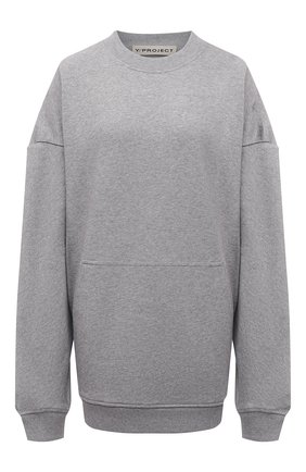 Женский хлопковый свитшот Y/PROJECT серого цвета по цене 61600 руб., арт. SWEAT21-S20 J11 | Фото 1 Женский хлопковый свитшот Y/PROJECT серого цвета, арт. SWEAT21-S20 J11 | Фото 1 (Рукава: Длинные; Длина (для топов): Удлиненные; Материал внешний: Хлопок; Женское Кросс-КТ: Свитшот-одежда; Стили: Спорт-шик)