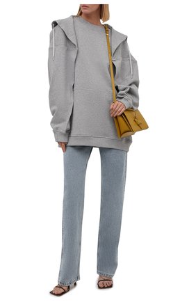 Женский хлопковый свитшот Y/PROJECT серого цвета по цене 61600 руб., арт. SWEAT21-S20 J11 | Фото 2 Женский хлопковый свитшот Y/PROJECT серого цвета, арт. SWEAT21-S20 J11 | Фото 2 (Рукава: Длинные; Длина (для топов): Удлиненные; Материал внешний: Хлопок; Женское Кросс-КТ: Свитшот-одежда; Стили: Спорт-шик)