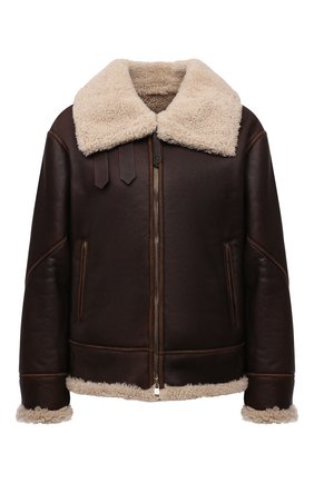 Женская дубленка GIORGIO ARMANI темно-коричневого цвета по цене 530000 руб., арт. BAB05P/BAP06 | Фото 1 Женская дубленка GIORGIO ARMANI темно-коричневого цвета, арт. BAB05P/BAP06 | Фото 1 (Рукава: Длинные; Материал внешний: Натуральный мех; Длина (верхняя одежда): Короткие; Стили: Кэжуэл)