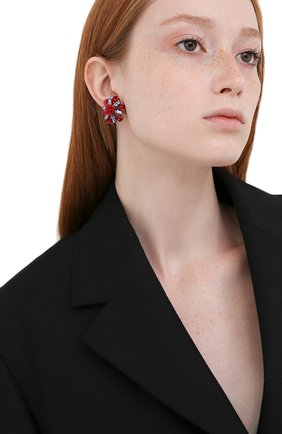 Женские клипсы DOLCE & GABBANA красного цвета по цене 37800 руб., арт. WEM6C1/W1111 | Фото 2 Женские клипсы DOLCE & GABBANA красного цвета, арт. WEM6C1/W1111 | Фото 2