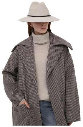 Женская фетровая шляпа BRUNELLO CUCINELLI бежевого цвета по цене 84900 руб., арт. MCAP90137 | Фото 2 Женская фетровая шляпа BRUNELLO CUCINELLI бежевого цвета, арт. MCAP90137 | Фото 2