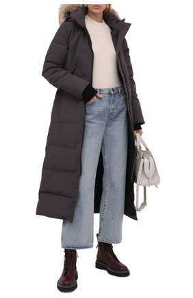 Женский пуховая парка mystique CANADA GOOSE серого цвета по цене 119500 руб., арт. 3035LB | Фото 2 Женский пуховая парка mystique CANADA GOOSE серого цвета, арт. 3035LB | Фото 2 (Материал внешний: Синтетический материал; Материал утеплителя: Пух и перо; Материал подклада: Синтетический материал; Стили: Спорт-шик; Длина (верхняя одежда): Длинные; Рукава: Длинные; Кросс-КТ: Пуховик)