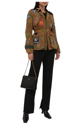 Женская хлопковая куртка DSQUARED2 хаки цвета по цене 134000 руб., арт. S75BN0801/S49605 | Фото 2 Женская хлопковая куртка DSQUARED2 хаки цвета, арт. S75BN0801/S49605 | Фото 2 (Длина (верхняя одежда): Короткие; Рукава: Длинные; Материал внешний: Хлопок; Кросс-КТ: Куртка; Стили: Гранж, Милитари)