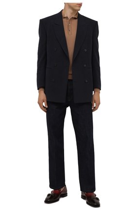 Мужские кожаные лоферы SANTONI бордового цвета по цене 52700 руб., арт. MCCG17795LG4EPTUT67 | Фото 2 Мужские кожаные лоферы SANTONI бордового цвета, арт. MCCG17795LG4EPTUT67 | Фото 2