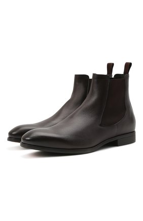 Мужские кожаные челси SANTONI темно-коричневого цвета по цене 48850 руб., арт. MGSG13414SMAANWRT50 | Фото 1 Мужские кожаные челси SANTONI темно-коричневого цвета, арт. MGSG13414SMAANWRT50 | Фото 1
