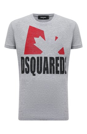 Мужская футболка из хлопка и вискозы DSQUARED2 серого цвета по цене 18900 руб., арт. S74GD0863/S22146 | Фото 1 Мужская футболка из хлопка и вискозы DSQUARED2 серого цвета, арт. S74GD0863/S22146 | Фото 1 (Длина (для топов): Стандартные; Рукава: Короткие; Материал внешний: Хлопок; Принт: С принтом; Стили: Гранж)