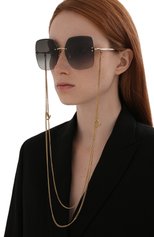 Женские солнцезащитные очки и цепочка JIMMY CHOO черного цвета, арт. TAVI/N 000 | Фото 2 (Региональные ограничения белый список (Axapta Mercury): RU; Тип очков: С/з)