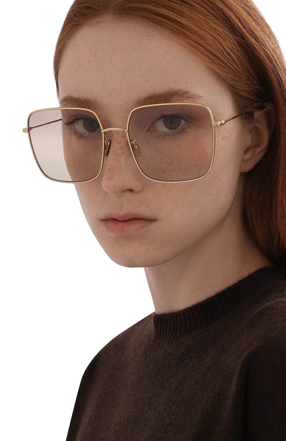 Женские солнцезащитные очки DIOR золотого цвета по цене 33700 руб., арт. DI0RSTELLAIRE SU B0G3 | Фото 2 Женские солнцезащитные очки DIOR золотого цвета, арт. DI0RSTELLAIRE SU B0G3 | Фото 2 (Тип очков: С/з)